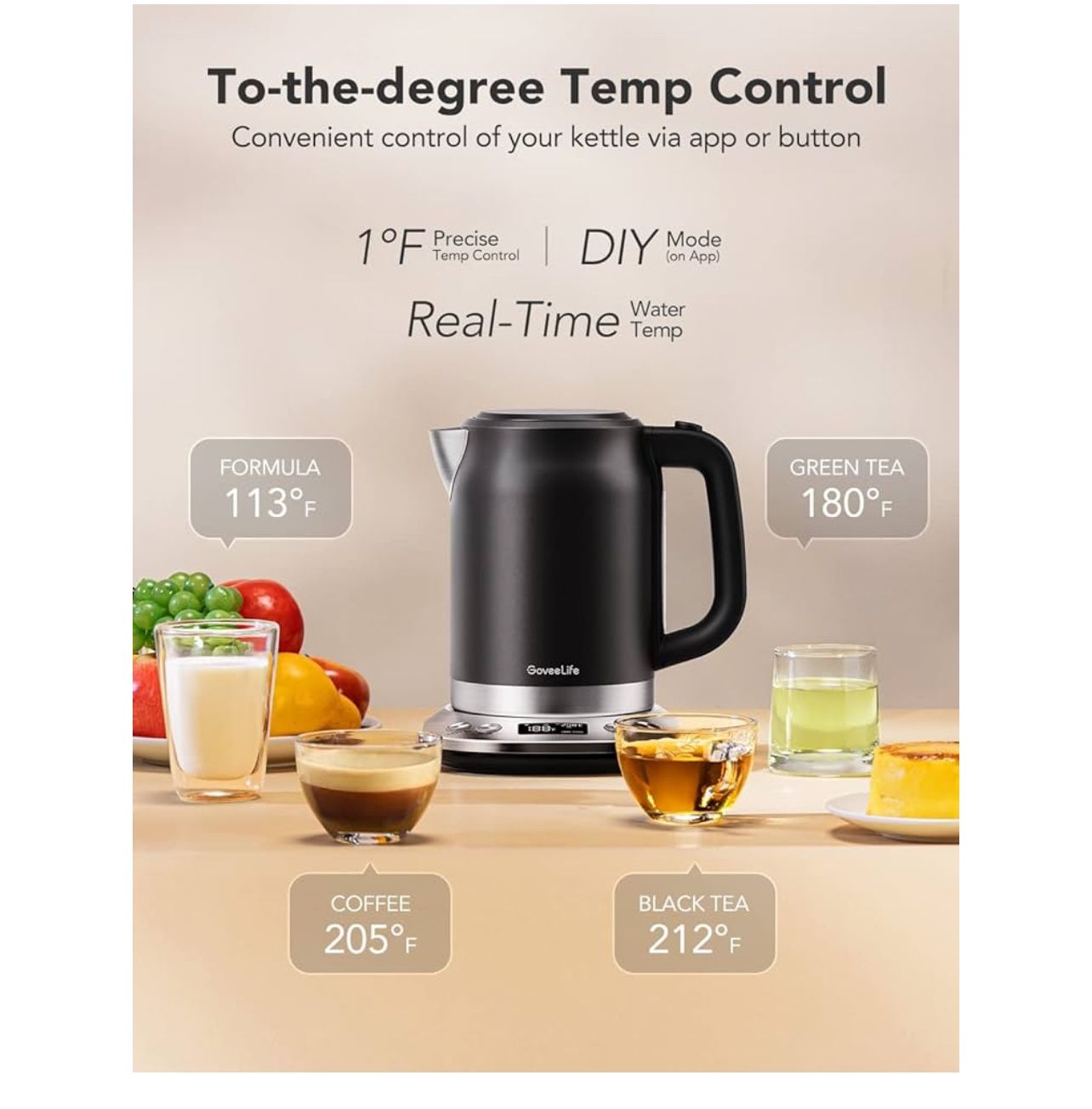 GoveeLife Smart Electric Kettle Temperature Control, WiFi Electric