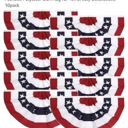 4th Of July And Memorial Day Bunting Flag Set