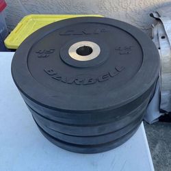 CAP 45 Ib Olympic Bumper Plate, Black