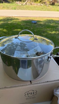 Princess Heritage Stainless Steel 9 Qt Dutch Oven with Glass Lid — New Olla Princess Heritage de acero inoxidable de 9 qt con tapa de vidrio — Nueva