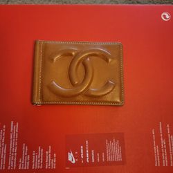 Coco Chanel Money Clip Wallet Used 