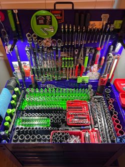 Brand new tool box with tools