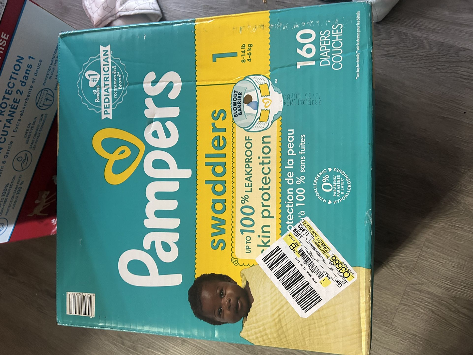 Pampers Swaddlers Brand New Size 1. 160 Count & 32 Count