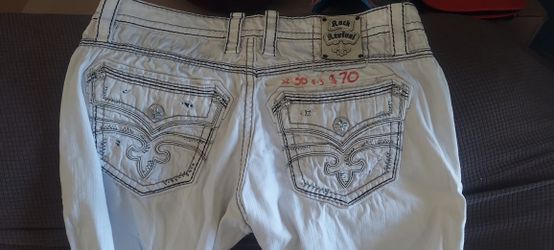 Rock REVIVALS WHITE Jeans 36