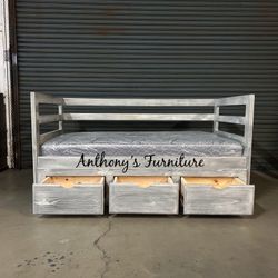 Twin Bed With Drawers And Mattress
