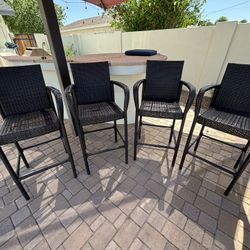 Woven Outdoor Bar Stools 