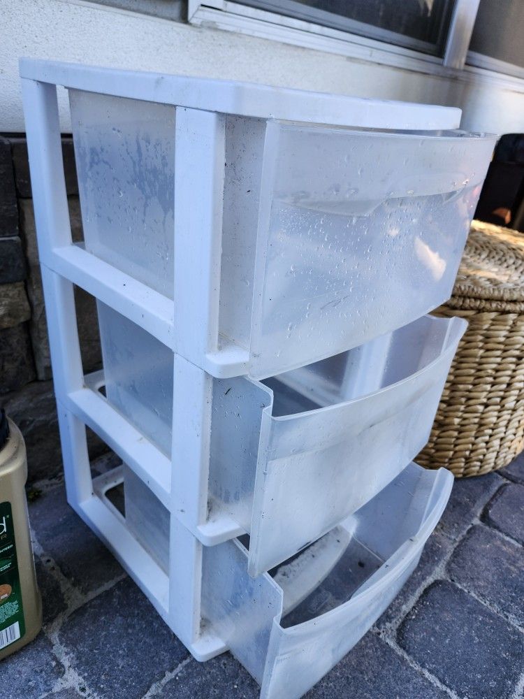Sterilite White 3 Drawer Plastic Organization Bin
