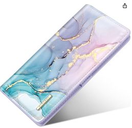 Marble Print Long Bifold Wallet