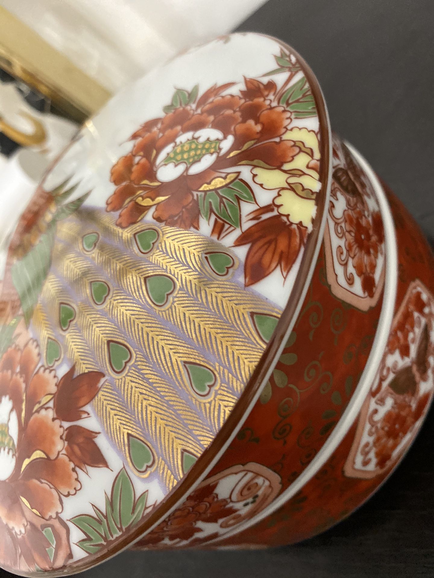 Vintage Japanese Bowls With a Peacock In Beautiful Colors. I Used It For Jewelry