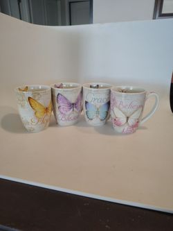 Set of 4 Christian Bible verse mugs