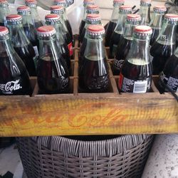 Vintage Unopened Coca Cola Bottles And Crate Thumbnail