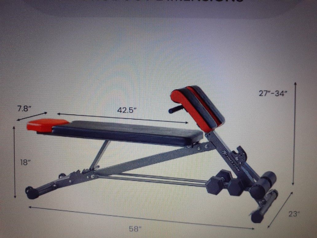 Finer Form Multifunctional Weight Bench, Adjustable