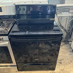 Whirlpool Black Glass Top Oven Range