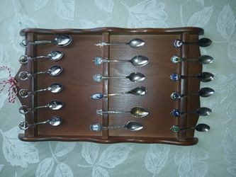 Collector Spoons & Display Show Case