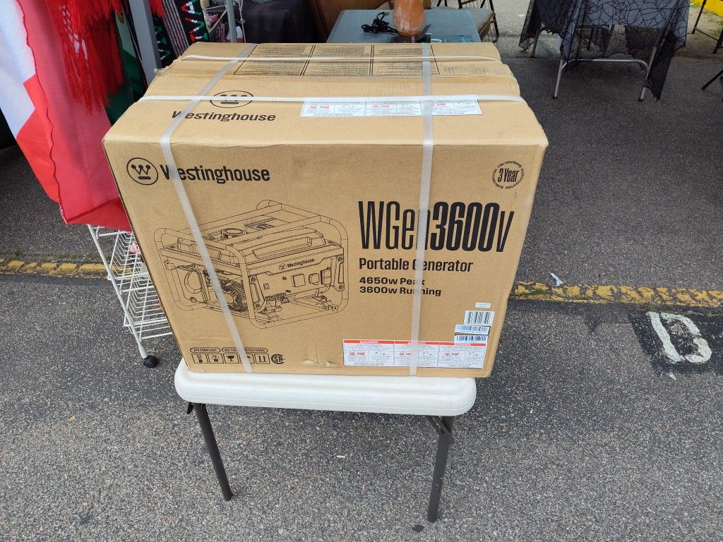 Westinghouse 4650W/3600W New Unopened Box Generator Gasoline