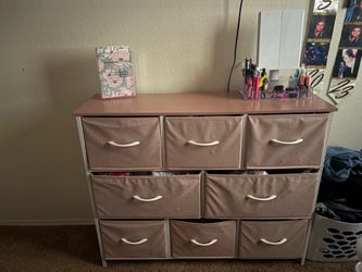 pink dresser