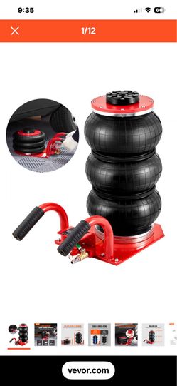 VEVOR Air Jack, 3 Ton/6600 Ibs Triple Bag Air Jack, Airbag Jack with Six Steel Pipes, Lift up to 17.7 inch/450 mm, 3-5 s Fast Lifting Pneumatic Jack,