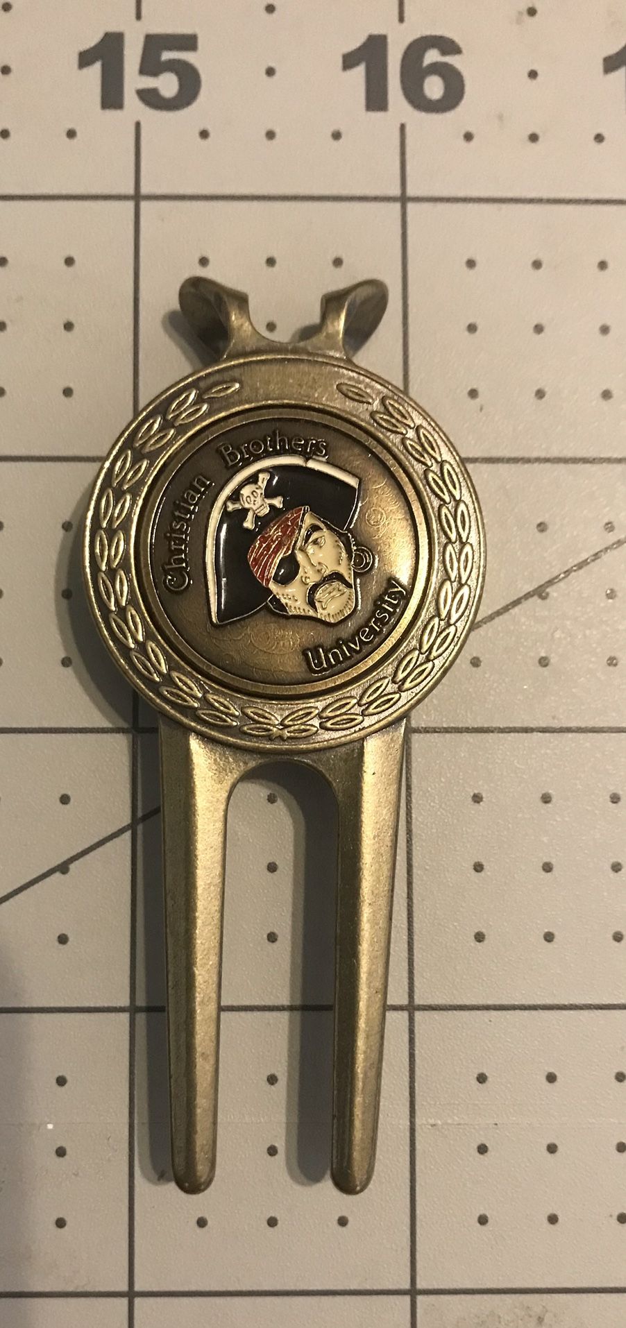 Vintage excellent Christian Brother University  Golf Divot Tool by Golf Design