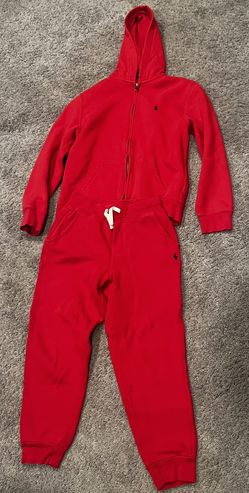 Ralph Lauren Red Polo Zip-Up Boys Hoodie Sizes L/G (14-16) (Fits Like 10/12)