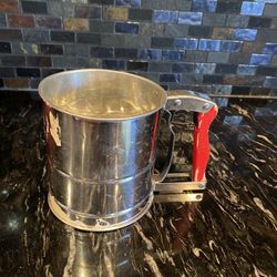 Vintage Red Handled Sifter 