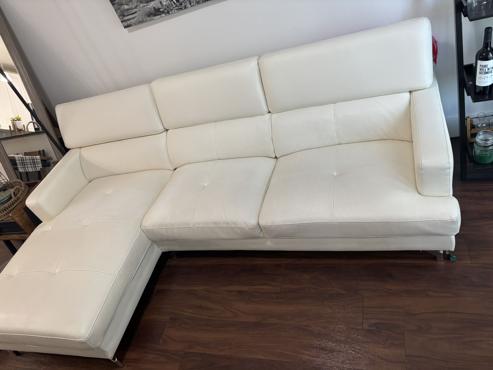 White Leather Couch