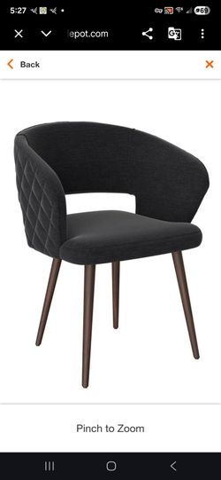 Palermos Collection Dining Chair Set Of 2 Easy Assembled Mid Century Modern Kitchen Vanity Accent Chair Black