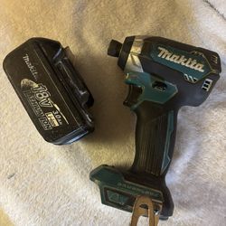 Makita Impact Driver With 18 V Battery Used, But Still In Great Condition Strong
