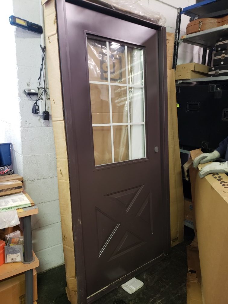 AJ Manufacturing 36" steel insulated door with jams and Norton closer