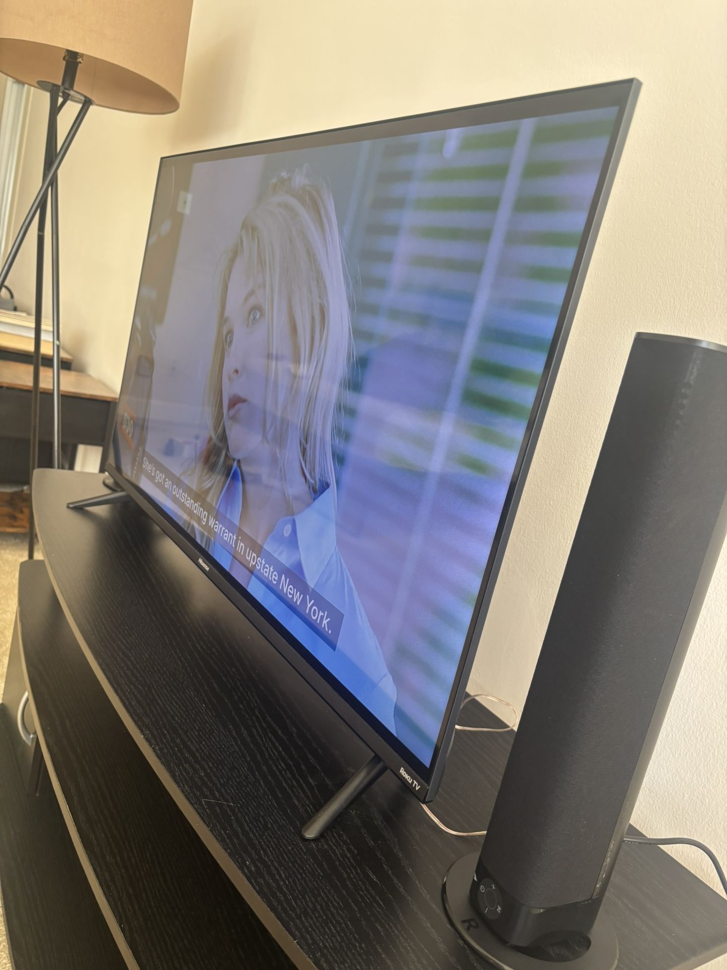 Smart TV + TV Stand + Sound Bar