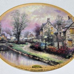 Thomas Kinkade Lamplight Lane Plate