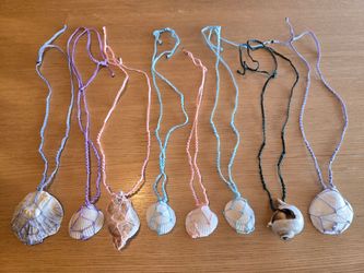 Handmade Macrame Seashell Necklaces
