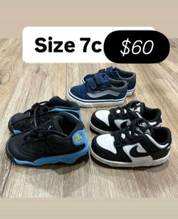 Jordan’s Nikes vans kids baby shoes 6c 7c 8c 13c