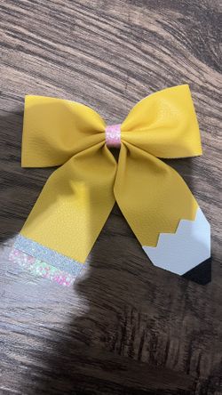 Pleather Pencil Bow