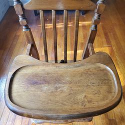 Vintage Rochelle Furniture Wooden Baby High Chair