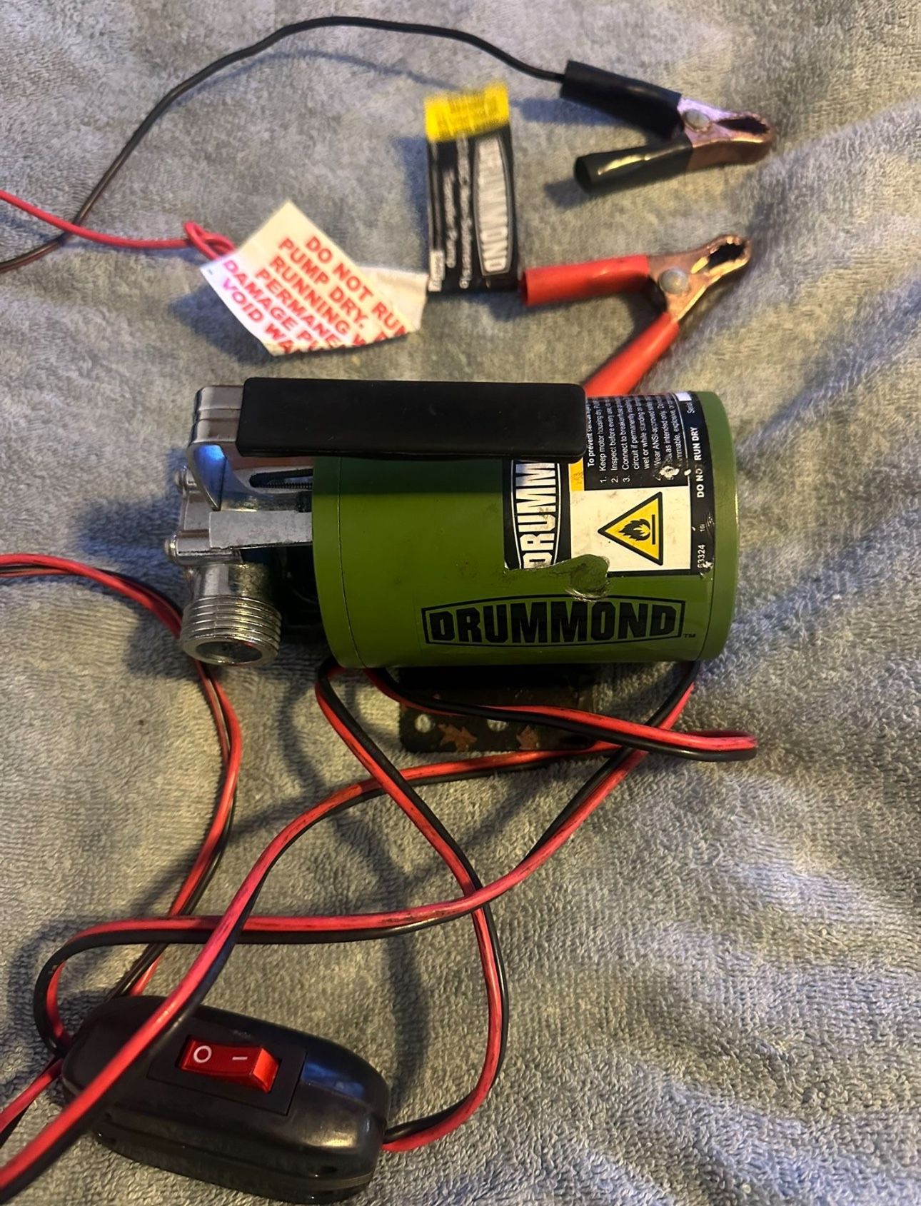 DRUMMOND 12V DC Transfer Pump 290 GPH