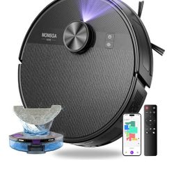 MONSGA Robot Vacuum & Mop Combo, 7000Pa w/Lidar Navigation APP/Remote/Voice (New)