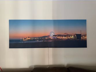 Canvas Photo with LEDs - Santa Monica Pier