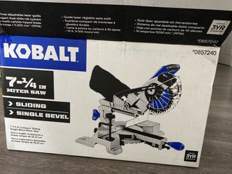 Kobalt Compact 7-1/4-in 10-Amp Single Bevel Sliding Compound Corded Miter Saw