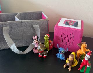 Toniebox Pink Audio Player with Tonies Figures