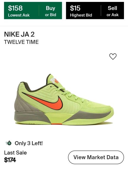 Nike Ja 2 Twelve Time Size 12 Brand New