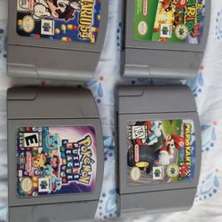 4 Games 64  1super 64 MARio 2 Mario KART 64  3. DRX MARIO64. 4 POKEMON PUZZLE LEGUE