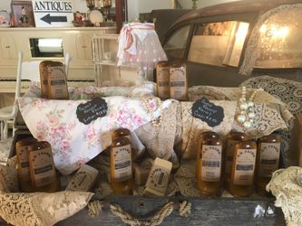 Shabby Chic Vintage Farm Table Crates Trunks