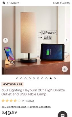 Two usb table lamps new in box