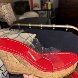 Red platform wedges 