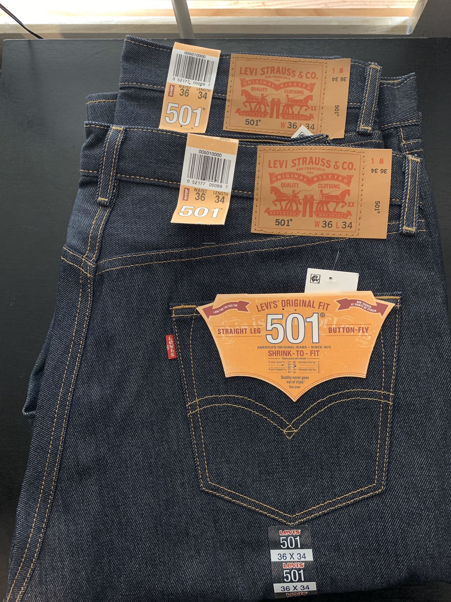 Two Levi's 501 shrink to fit jeans for Sale in Santa Ana, CA - OfferUp
