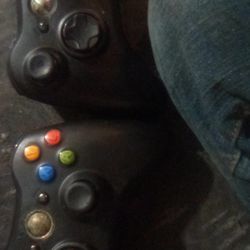2 Xbox 360 Wireless Controllers, 1 original 1 bought From Game-xchange
