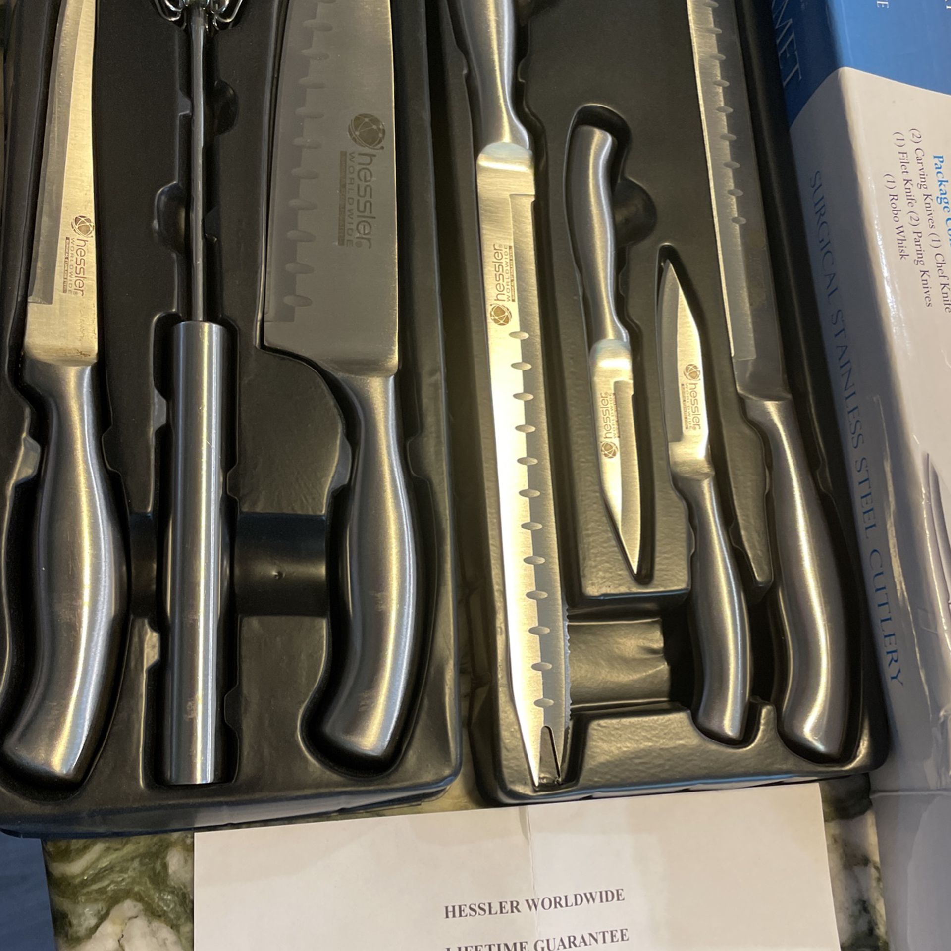 Hessler Chef Series Surgical Stainless Steel Cultery Knife Set Of