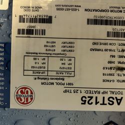 AST 1.25HP US Motor