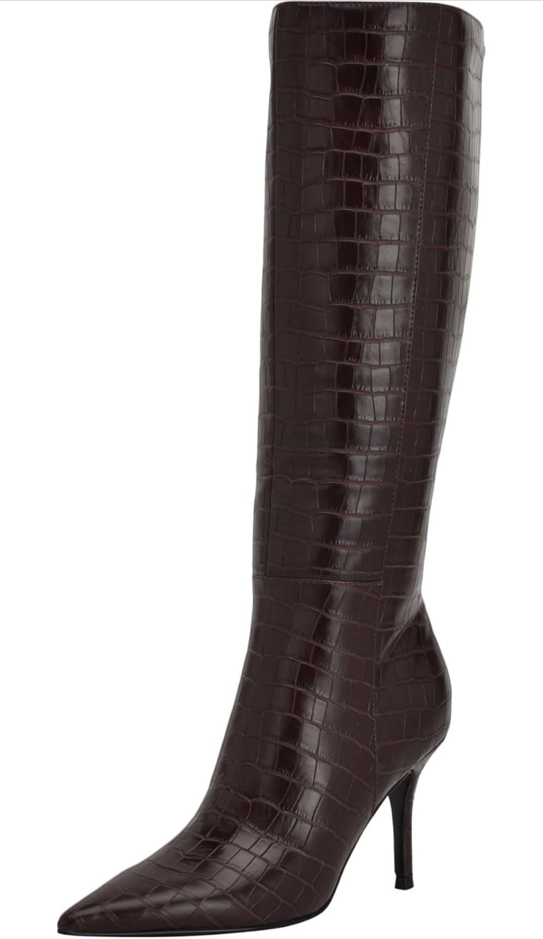 GUESS womens Gressa Size 6.5  Color: Dark Red 600  Origin Imported Sole material Rubber Shaft height Knee High Shaft circumference 14.17 Inches About 