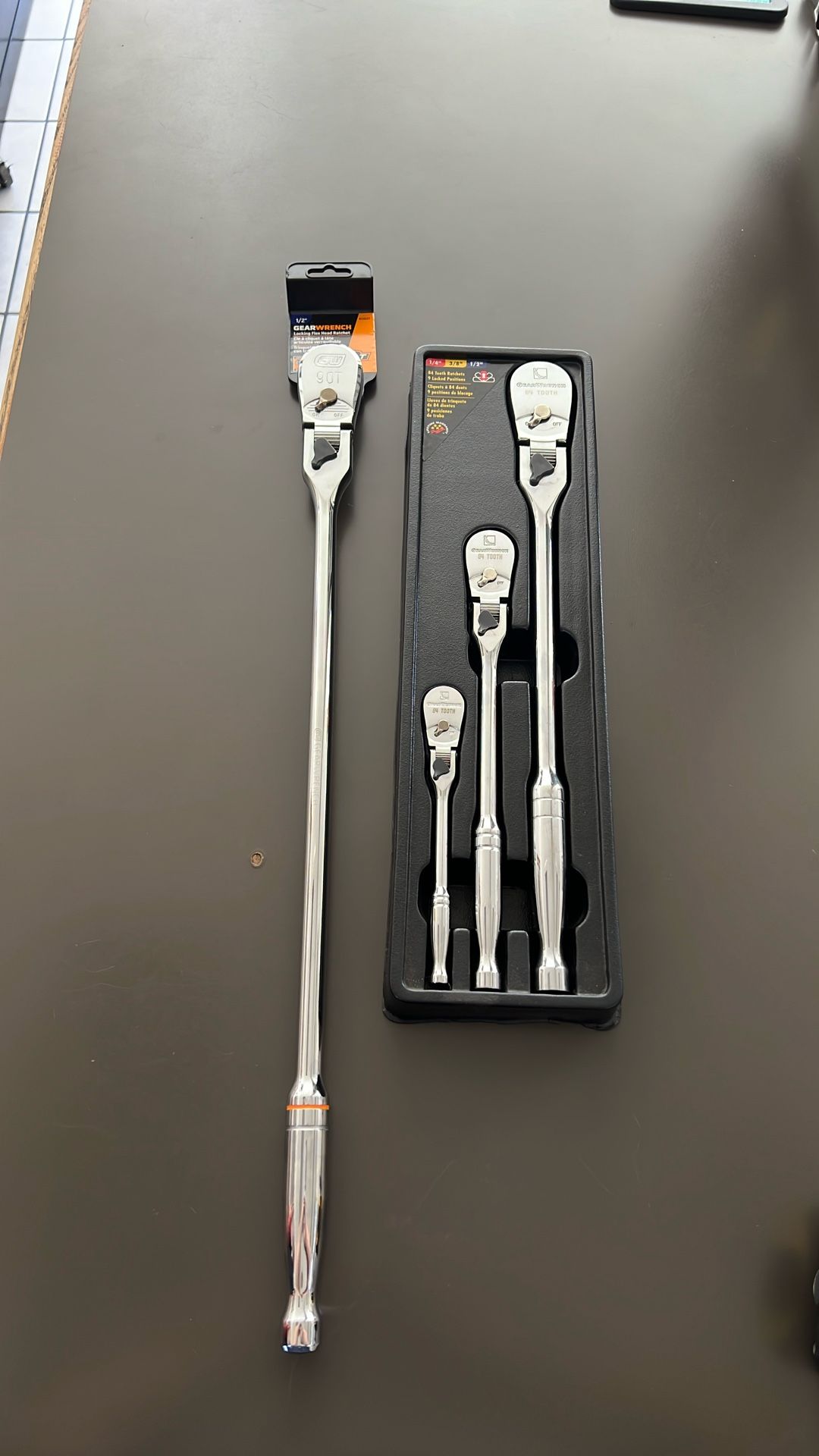 Gearwrench Locking Flex Head Ratchet Set 4 Piece
